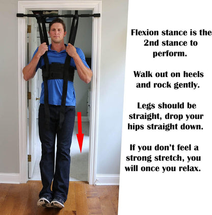 Sit and Decompress Back Stretcher 3 Minutes A Day Lumbar Traction Spinal Decompression - Inversion Table Alternative (Medium Harness No Bar)