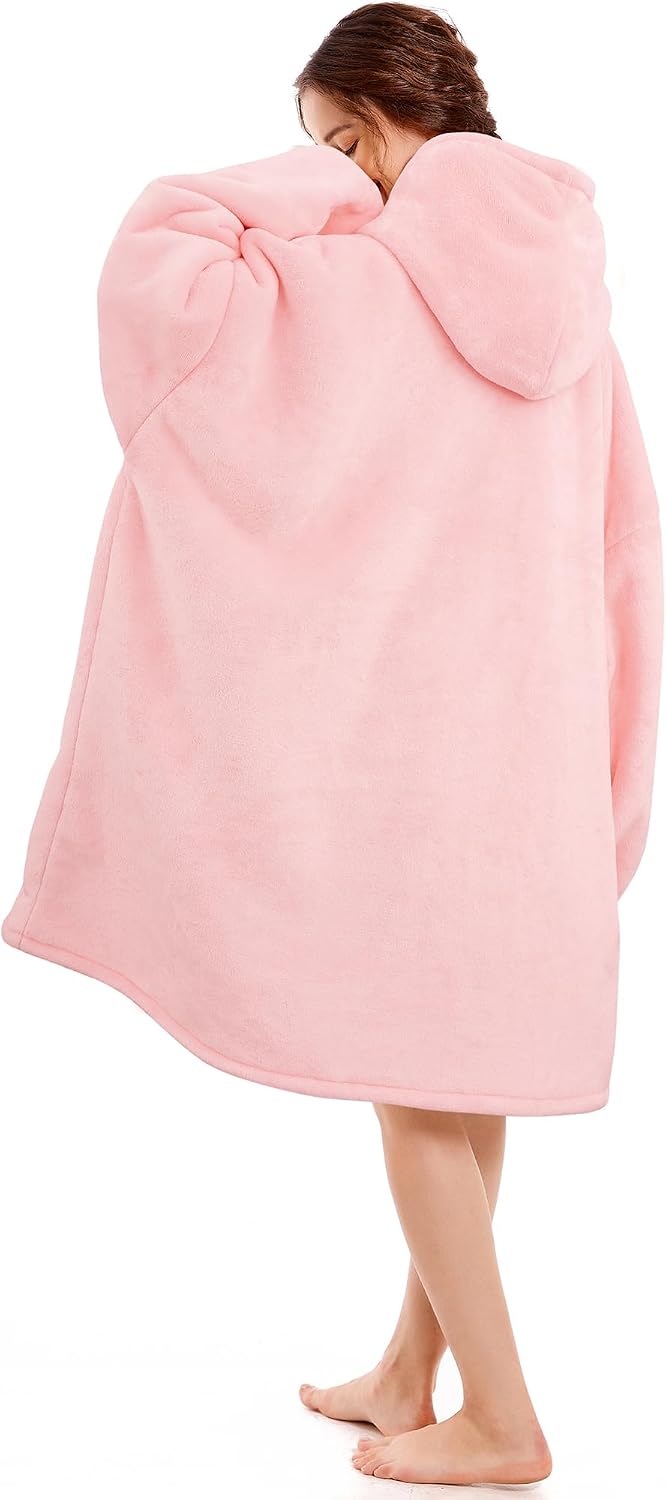 Narecte Cozy Oversized Blanket Hoodie Wearable Blanket Adults Soft Hooded Blanket Hoodie Birthday Gifts for Women Christmas - Colors B