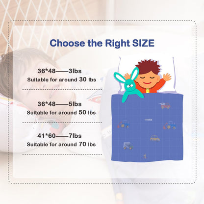 Sivio Weighted Lap Pad 2lbs, Cotton Weighted Blanket Sensory Weighted Lap Blanket Indoor Outdoor, 19 x 21 Inch, Blue Dinosaur