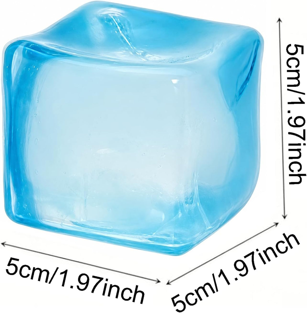 Relief Ice Squeeze Ball Sensory Fidget Toy, Stress and Anxiety Relief, Ice Cube Shape, for Adults