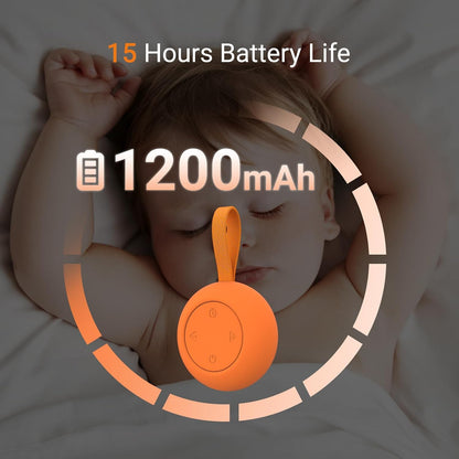 Portable Baby Sound Machine [White Noise for Babies Kids Adults][Timer Function][20 Soothing Sounds][Sleep Soother] 15 Hours Battery Life, Travel,Registry,Gifts,Shower,Clips on Baby Stroller