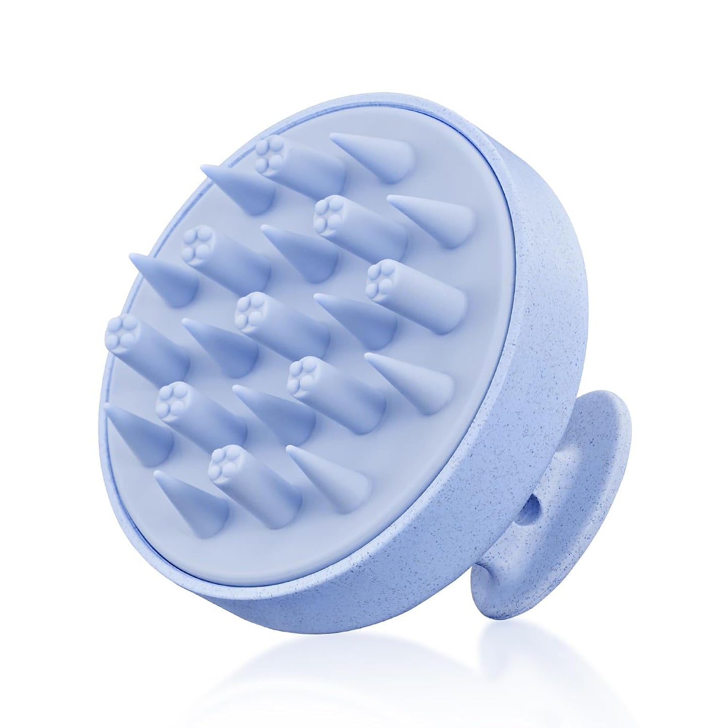 HEETA Hair Scalp Massager for Hair Growth, Shampoo Brush, Scalp Scrubber Exfoliator with Soft Silicone Bristles for Dandruff Removal to Relieve Stress, Wet Dry Use Updated Material, Beige