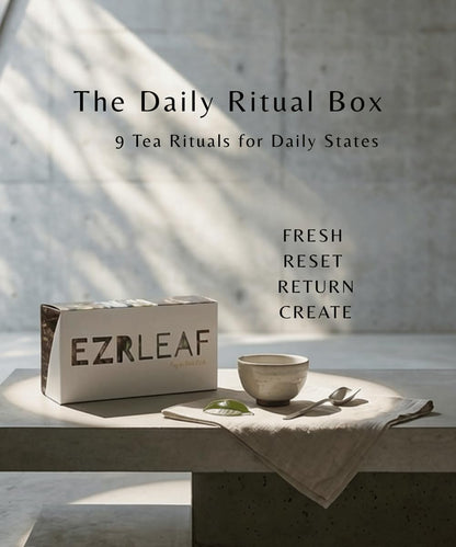 EZR LEAF The Daily Ritual Box – Tea Variety Pack Gift Set, 9 Assorted Tea Blends, Premium Pyramid Tea Bags, Herbal, Black＆Green Tea Collection, Tea Gifts for Tea Lovers, Lemon Verbena, Lemongrass , Rooibos , Lime , Sencha , Blackcurrant , Sweet Rose ,