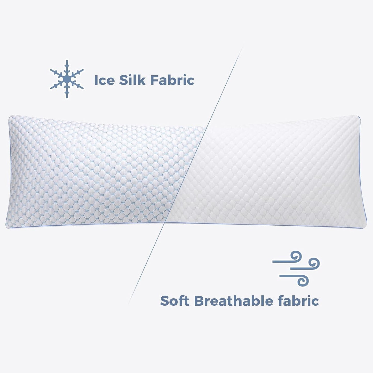OSBED Shredded Memory Foam Pillows Queen Size Set of 2 | Neck pain relief, supportive, odorless, cooling pillow, adjustable, washable, CertiPUR-US hypoallergenic adult pillow