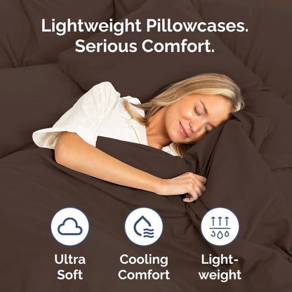 Standard Pillow Cases Set of 10 - Ultra Soft Hotel Quality Pillowcase Covers - Comfy, Cozy & Wrinkle Free - Shrink, Stain and Fade Resistant - Machine Washable Pillow Protectors - 10 Pcs Set - White - Colors A