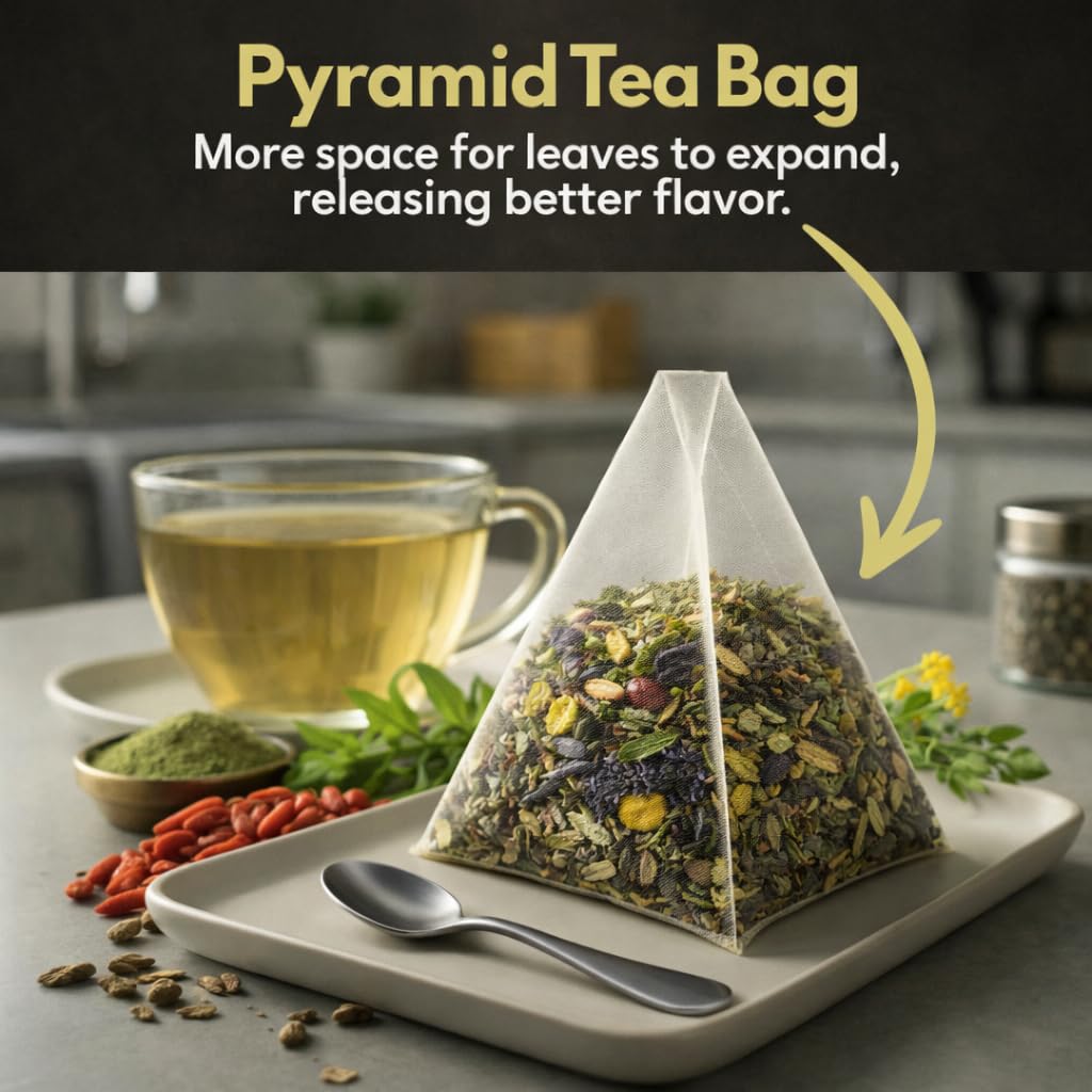 Tozzy Organic Chamomile Tea – 100 Count, Plant-Based Pyramid Tea Bags – Packaging May Vary