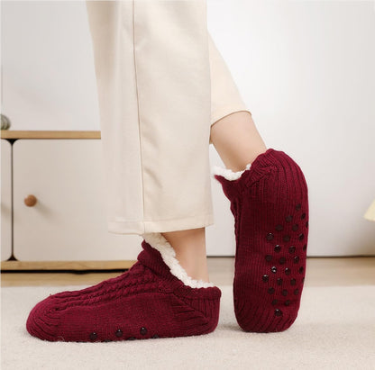 Unisex Fluffy Fuzzy Warm Slipper Socks for Men Women, Thick Fleece Lined Non-Slip Socks Indoor Floor