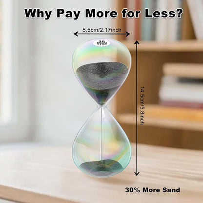 3 Minute Sand Timer,3M Sand Clock with Simple Biloba Puff Design, Reloj De Arena, Large Blue Sand Watch 3 Min Hourglass Sandglass for Home,Desk,Office Decorative (Blue)