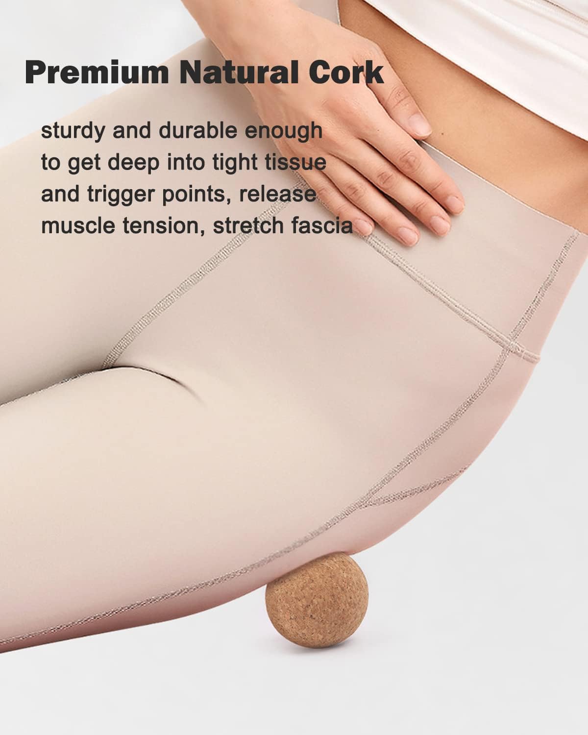 KITWILD Cork Peanut Massage Ball, Peanut Double Lacrosse Massage Ball for Deep Tissue Muscle Massage, Myofascial Release, Muscle Knots, and Yoga Therapy