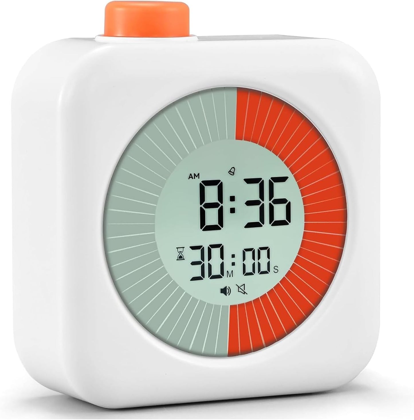 EooCoo Cute School Supplies Visual Timer for Kids, ADHD & Autism, Digital Countdown with Clear Petal-Style Visual Time Progress, Easy-to-Use Time Management Tool for Calm Transitions, Classroom & Home