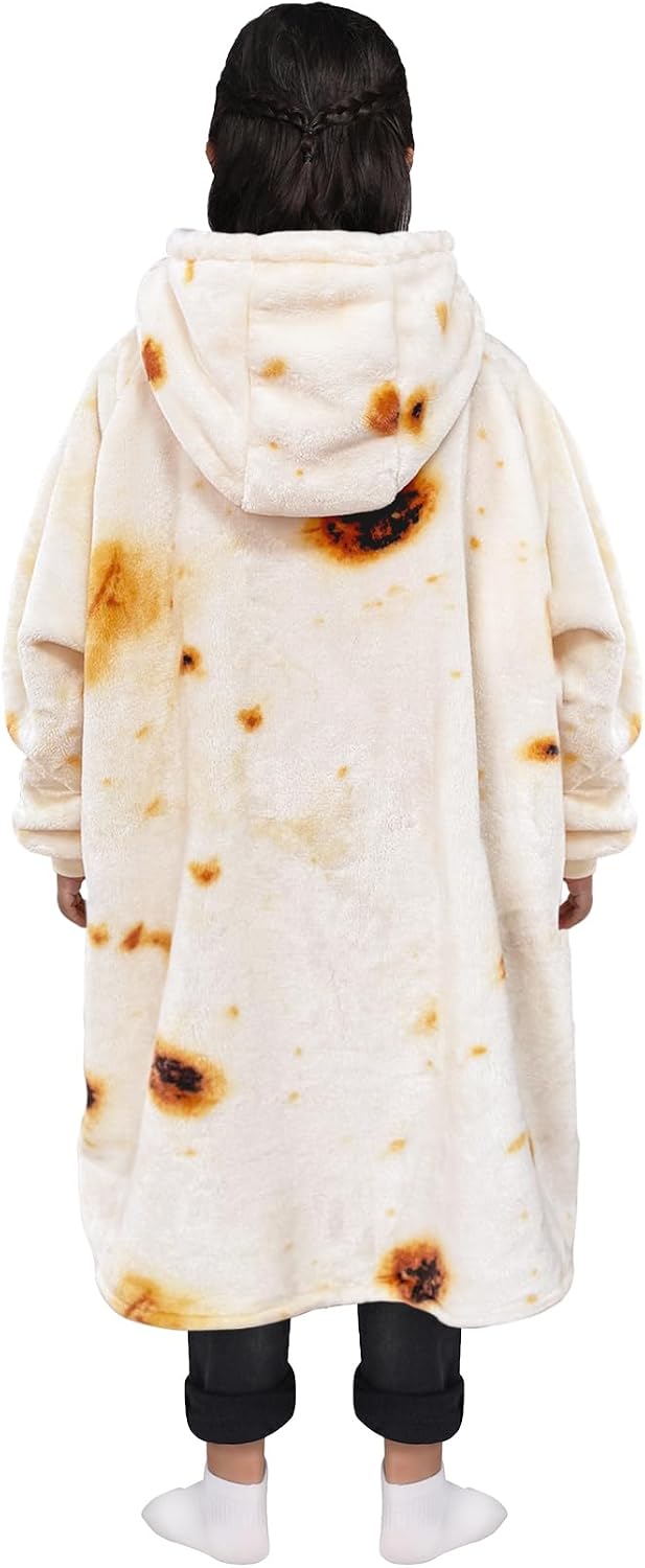 Waitu Wearable Blanket Sweatshirt Gifts for Women and Men, Warm and Cozy Giant Blanket Hoodie, Thick Flannel Blanket with Sleeves and Giant Pocket - Dark Gray
