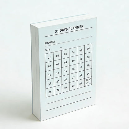 31 Days Planner, 150 Pages Habit Tracker Note, Minimalist 30 Days Challenge Journal for Goal Setting, Productivity, Fitness, Study, and Self Discipline