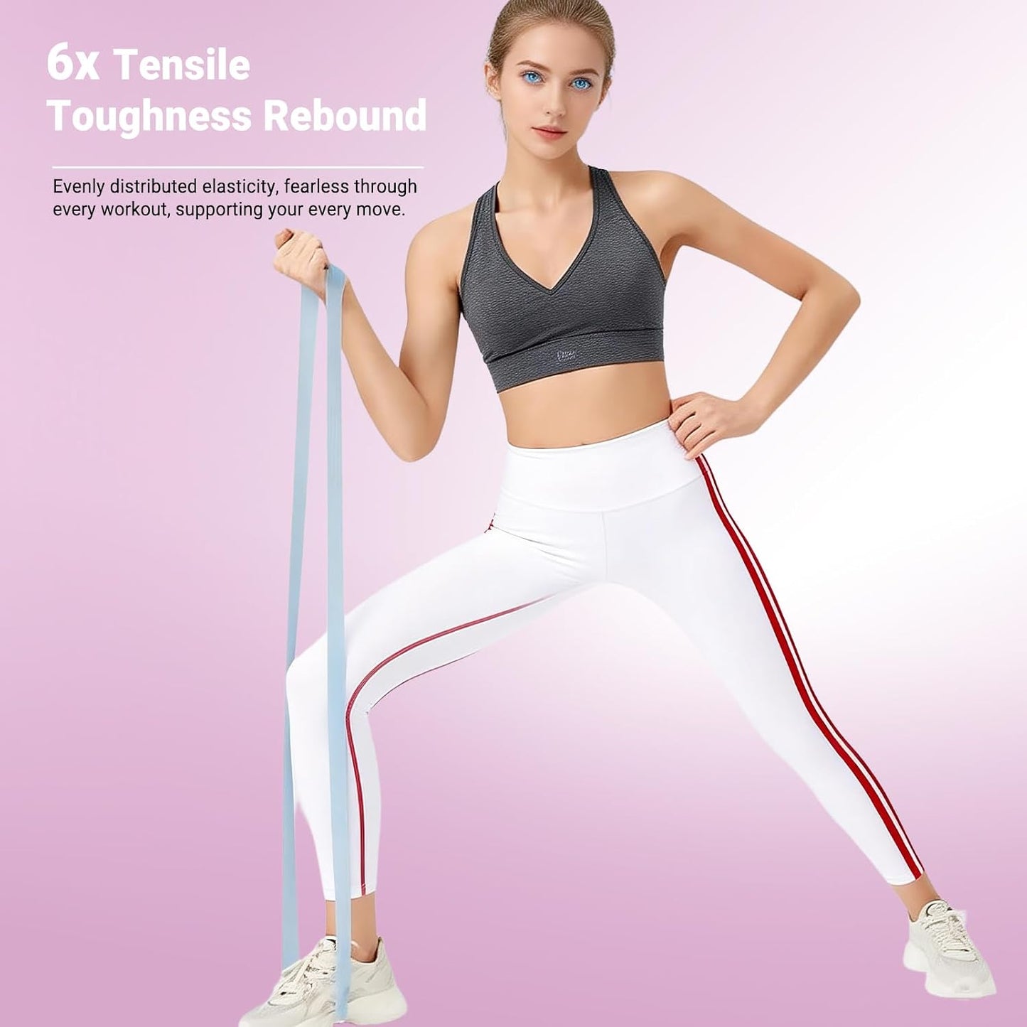 Resistance Bands for Working Out - 2/3/4 Pack Elastic Loop Exercise Band Set 15 25 35 50 lbs, Strength Training Stretching Home Gym Workout Bands for Pilates Yoga Leg Glute Arm Workout for Women Men