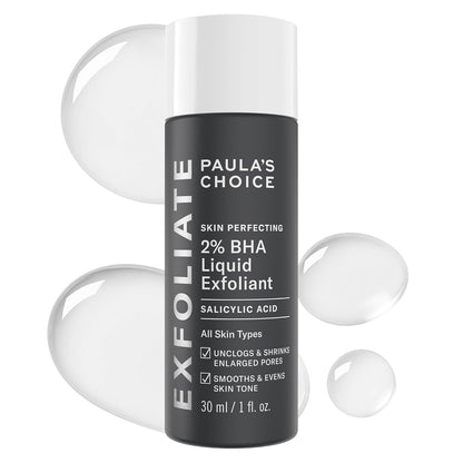 Paula's Choice SKIN PERFECTING 2% BHA Liquid Exfoliant with Salicylic Acid, Facial Polish for Pores, Wrinkles & Fine Lines, Suitable for Blackhead-Prone Skin, Fragrance-Free