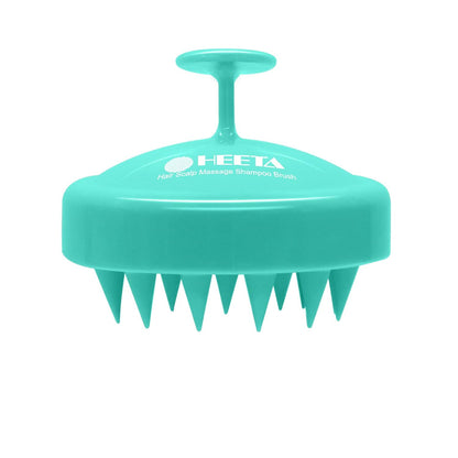 HEETA Scalp Massager Hair Growth, Soft Silicone Scalp Scrubber Shampoo Brush for Exfoliation, Dandruff Removal Head Massage Stress Relax, Wet & Dry Use for Thick Thin Curly Hair Care, Black