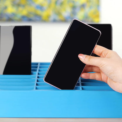 36-Grid Wooden Cell Phone Holder Desktop Organizer