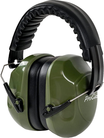 ProCase NRR 28dB Noise Reduction Ear Muffs, Foldable Adjustable Passive Noise Cancelling Headphones for Adults Kids Autism, Hearing Protection for Shooting, Construction, Mowing, Studying -Black - Colors A