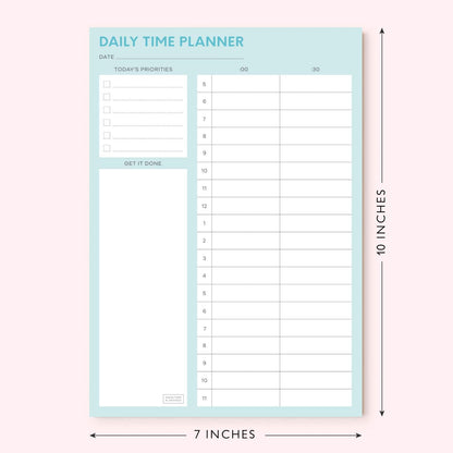 Sweetzer & Orange Time Block Planner. Undated Organizer To Do List Notepad. 7x10” Day Scheduler Productivity Task Pad. Checklist Diary, Work Journal, Appointment Pad, Daily To Do List Daybook