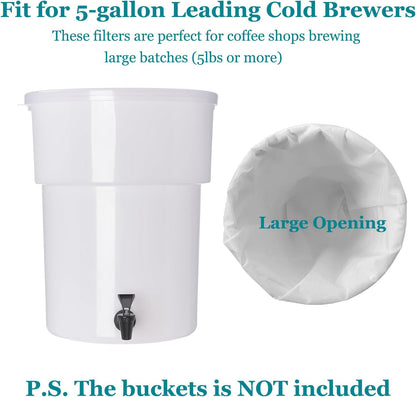 Yzurbu 200pcs 4''x6'' Cold Brew Coffee Filter Bags, No Mess Disposable Filter Bag with Drawstring for Coffee Grounds & Ice Tea