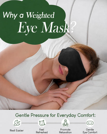 Sivio Weighted Eye Mask for Sleeping, Cooling & Cozy Reversible Blackout Sleep Mask for Women & Men, Microwave Freezable Heavy Blindfold for Airplane, Travel, Meditation, 0.55lb, Grey