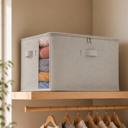 Canvas Comforter Storage Bags for Clothes & King Comforters, Natural