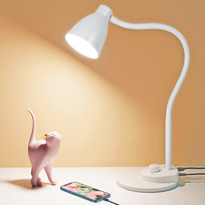 BOHON LED Desk Lamp with USB Charging Port 3 Color Modes Dimmable, Black