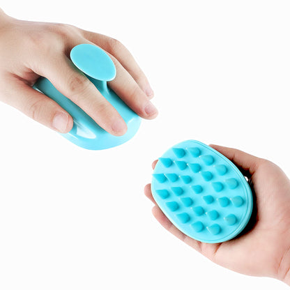 Sosoon Scalp Massager Shampoo Brush, Hair Scalp Scrubber Shower Hair Brush Head Massager for Stress Relax Hair Growth, Dandruff Brush Scalp Exfoliator for Women Men Kids Pets, Black