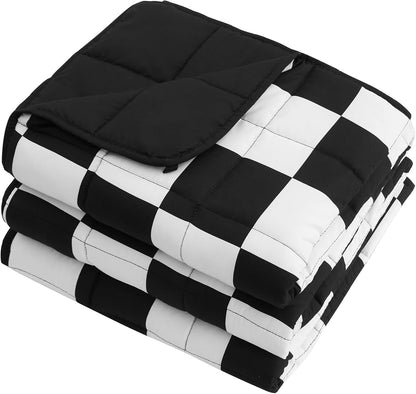 Weighted Lap Blanket for Adults 5lbs, 24"x29" Cooling Heavy Throw Blanket, Portable Travel Weighted Blankets, Soft Small Blankets Gift for Sleeping, Navy Blue