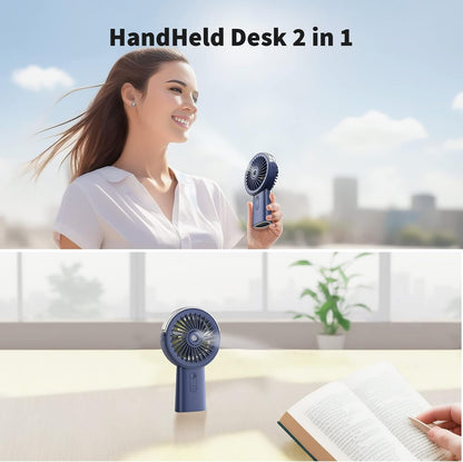 Otlonpe Handheld Misting Fan Portable, Small Personal Hand Held Rechargeable Mist Fan Water Spray, 4000mAh Battery Operated Hand Mister Fans 3-Speed, 4-15 Hrs Runtime for Travel Home Office Outdoor