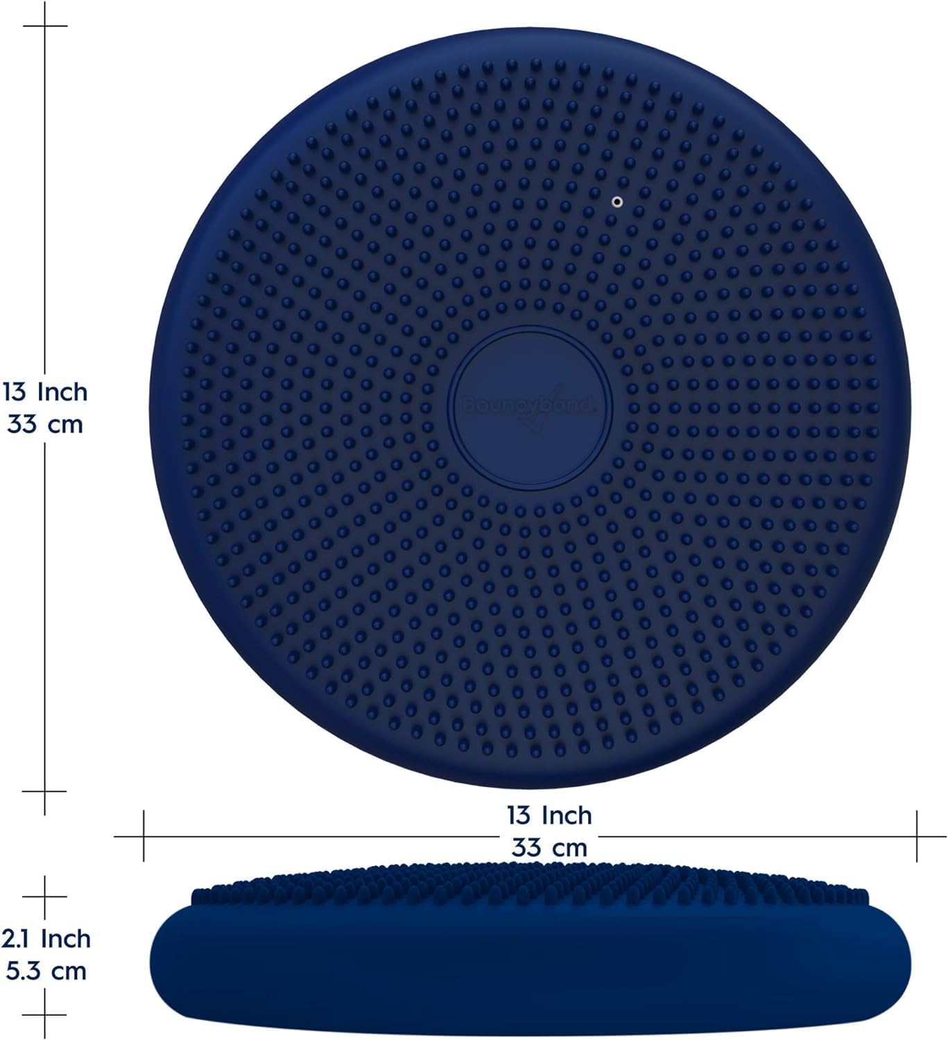 Bouncyband – Wiggle Seat – Purple, 13” D – Large Sensory Cushion for Kids Ages 6-18+ – Promotes Active Learning, Improves Student Productivity, Includes Easy-Inflation Pump