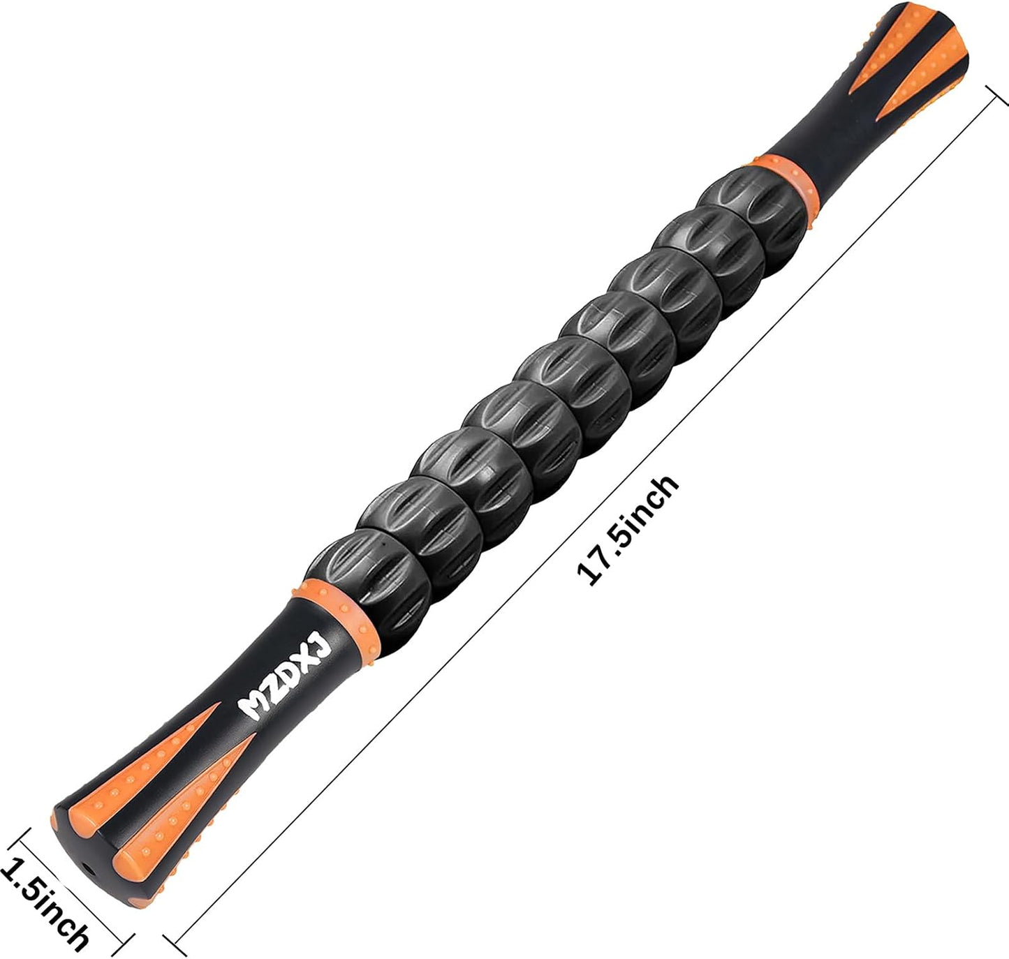 Muscle Roller Massage Roller Stick- Deep Tissue Fascia Blaster for Myofascial Pain Relief, Lymphatic Drainage & Body Sculpting, Handheld Physical Therapy & Recovery Tool (Pink black-18 inch)