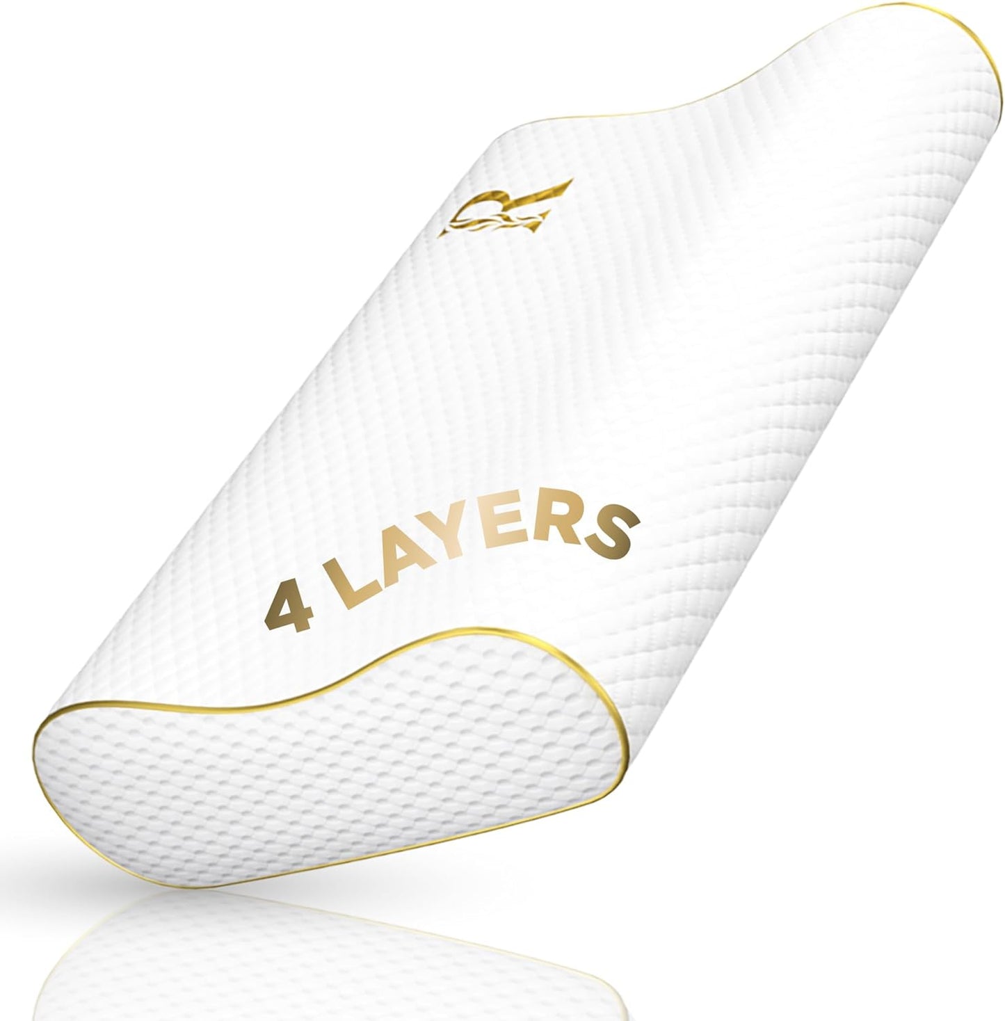 Royal Therapy Memory Foam Pillow, Queen Neck Pain Relief, Contour Cervical Pillow, for Neck and Shoulder Pain, Side, Back and Stomach Sleeper, 24x14x5 inches