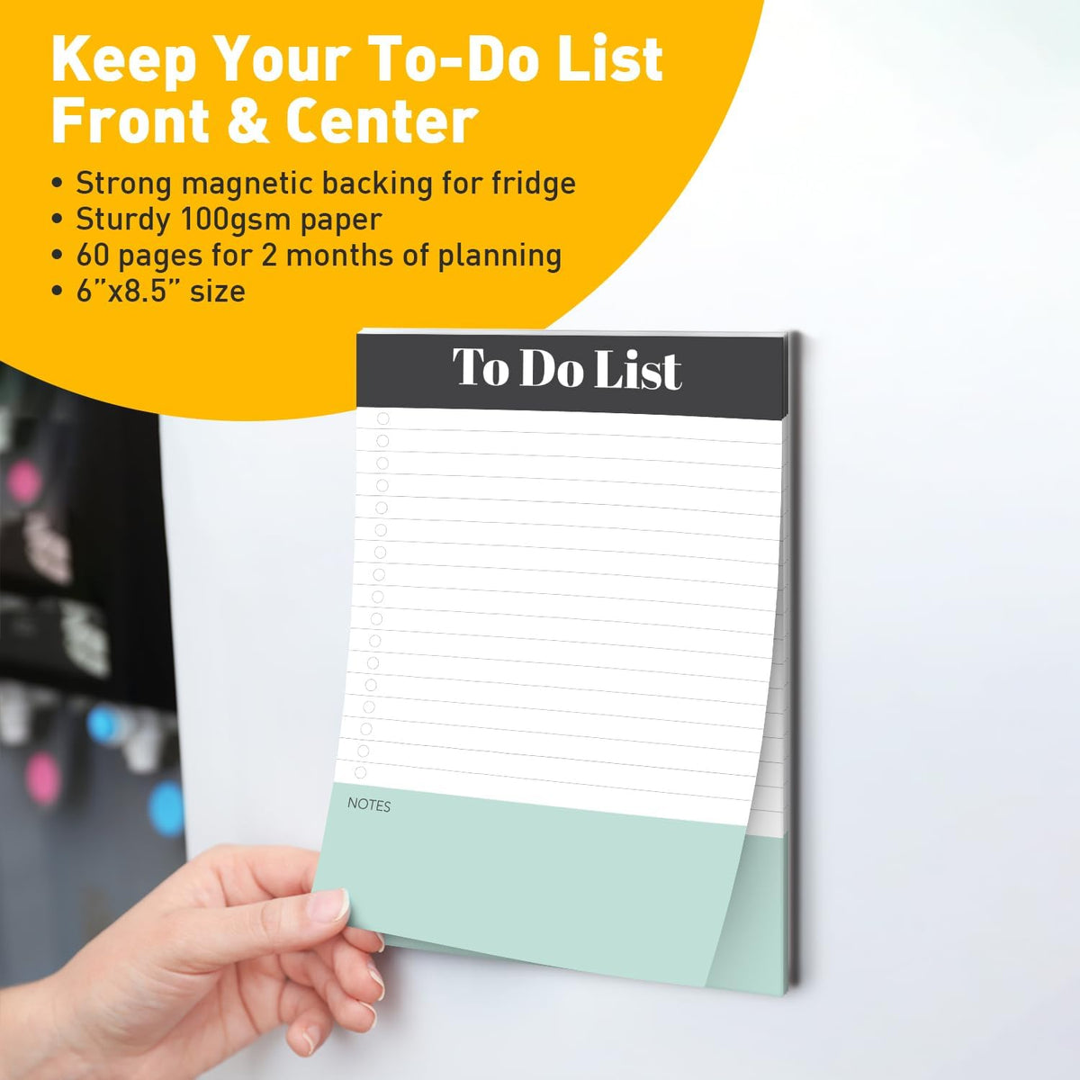 Sweetzer & Orange To Do List Notepad Magnetic Notepad Planners - Easy to Read Daily Todo Check Lists, Grocery Checklist, Daily Schedule Note Pad and More! Daily Task Planning Pad and List Maker