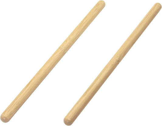 2 PCS Solid Bamboo Massage Stick Set for Body Shaping, Roller Stick, Guasha Sticks, Warm Therapy Tools for Muscle Relaxation