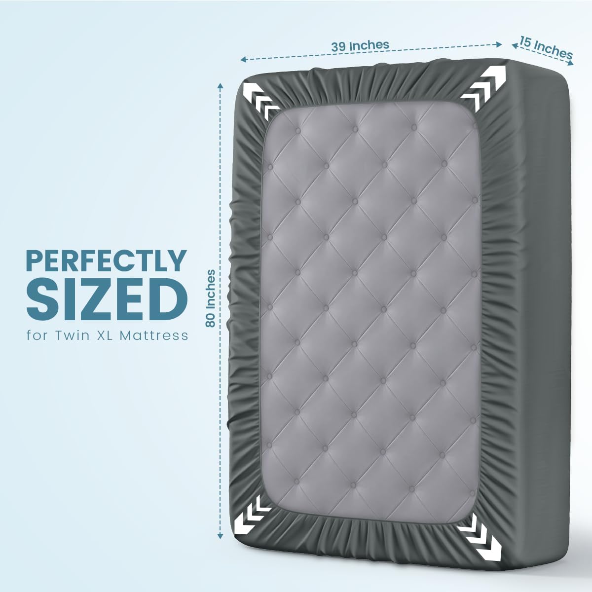 Queen Size Mattress Protector Waterproof, Premium 200 GSM Terry Mattress Cover, Soft & Breathable Bed Cover, Fitted Sheet Style Stretchable Deep Pockets 17" by Utopia Bedding (White)