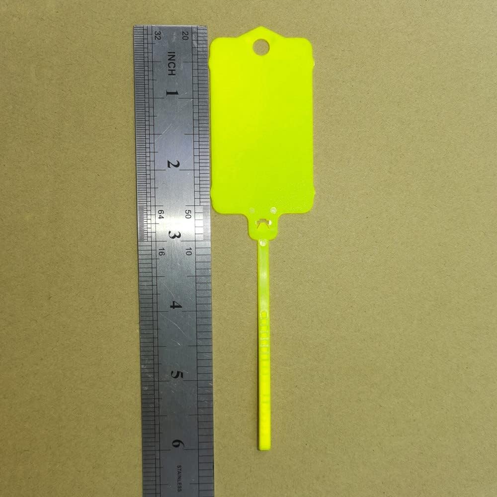 100pcs Reusable Blank Plastic Tags Ties Key Tags 1.45"*2.48" Serrated Tension Sealing Strap with Large Label Plastic Tie Mark Label Waterproof Hang Sign Write on Tag (White, 100pcs)