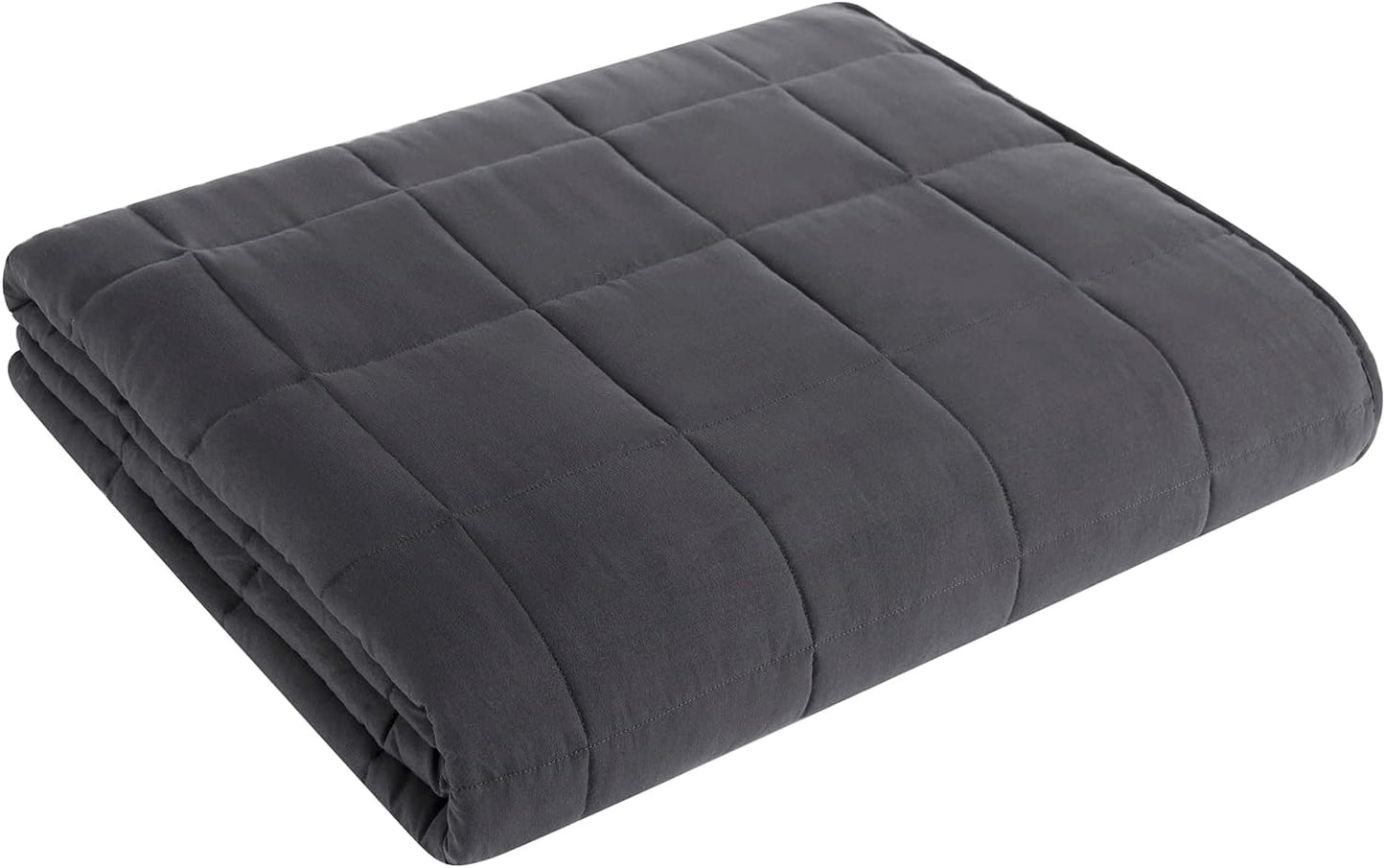 L'AGRATY Weighted Lap Pad 7lb: Small Weighted Blanket for Adults - Cooling Portable Travel Blanket for Relaxation Sleeping - Washable All-Season (29" x 24")