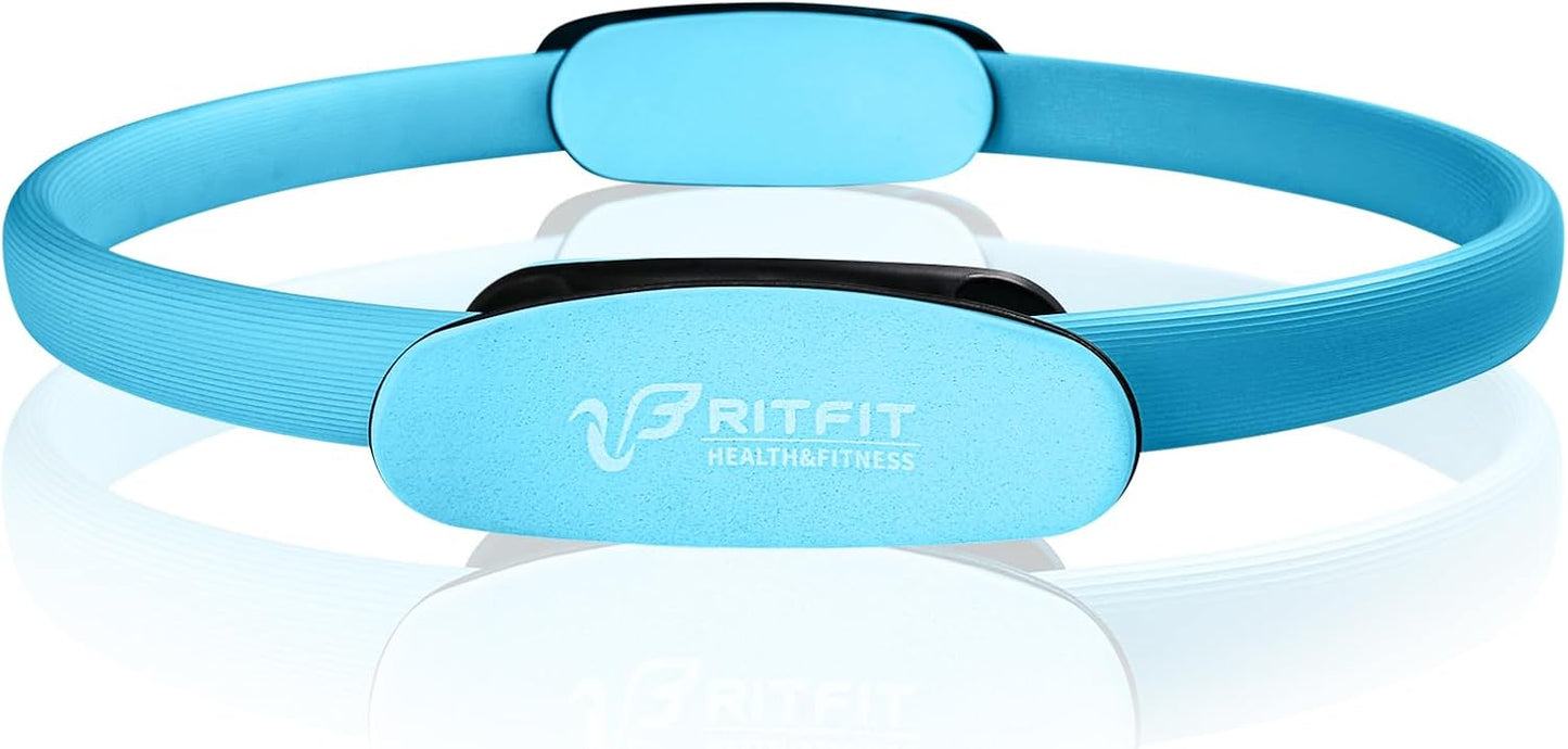 RitFit Pilates Ring Circle - 14 Inch Magic Fitness Circle for Toning Inner & Outer Thighs, Bonus Workout Guide Included