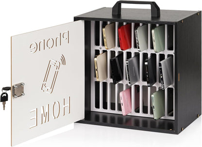 36 Slots Cell Phone Holder Classroom, Wooden Phone Lock Box