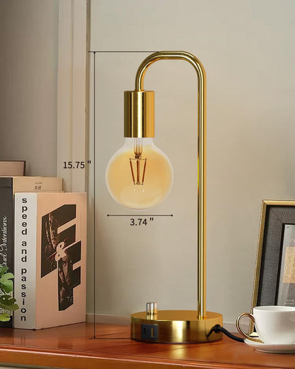 ONEWISH Industrial Table Lamp for Bedroom, Fully Dimmable Modern Bedside Lamps with 2700K Warm Light Bulb for Kids Reading, Minimalist Nightstand Lamps for Living Room, Office (Bulb Included)