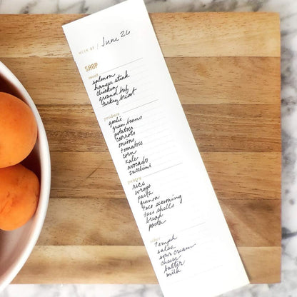 Grocery List Magnet Pad for Fridge - 6 x 9" - Grocery Shopping Checklist Notepad with Categories - 50 Sheets