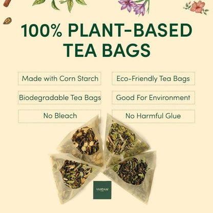VAHDAM, Assorted Black Tea Loose Leaf Tea Gift Set (10 Flavors) Gift Ideas for Women & Men | Directly Sourced From Assam and Darjeeling | Resealable Ziplock Pouch