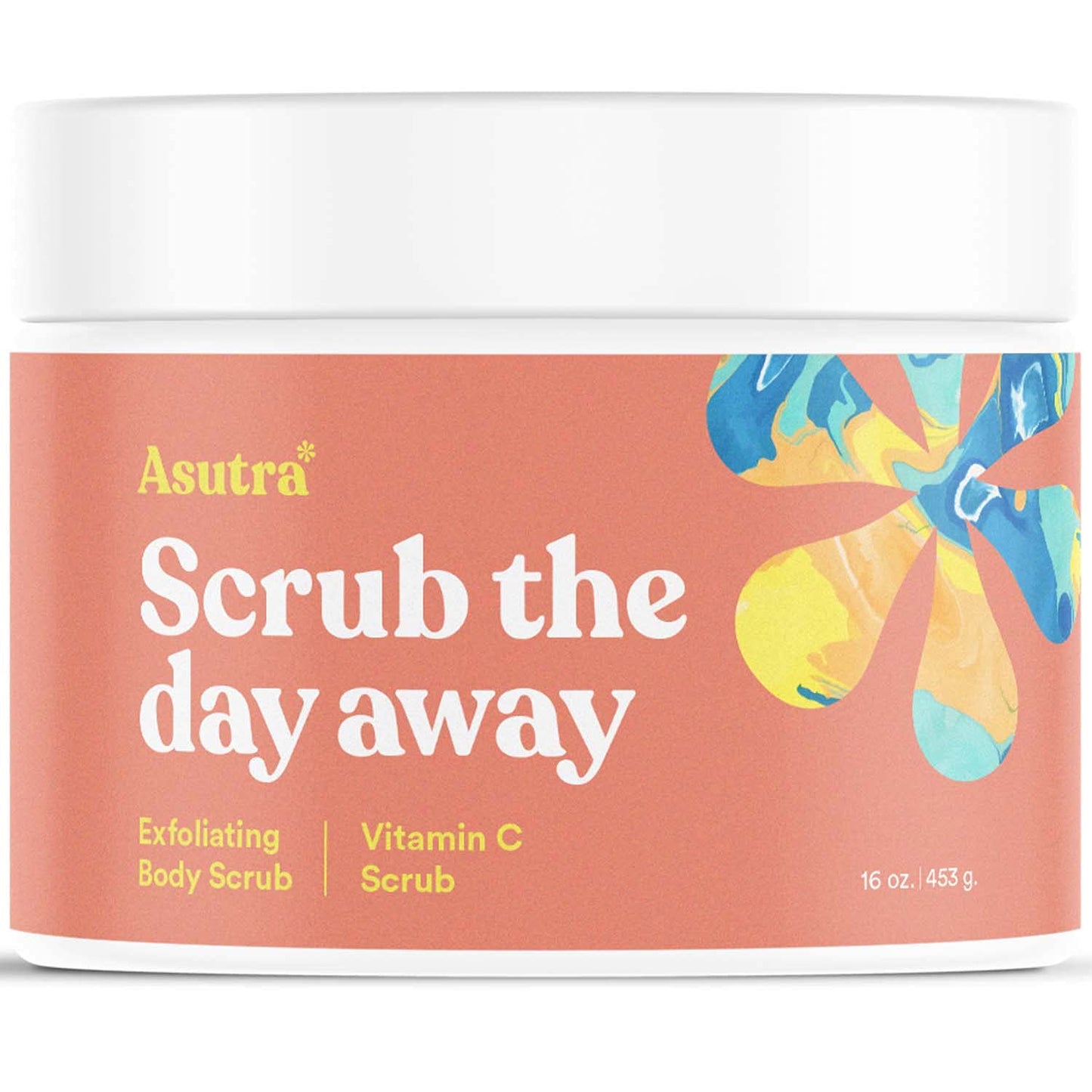 ASUTRA Dead Sea Salt Essential Oil Body Scrub Exfoliator (16 Ounce)