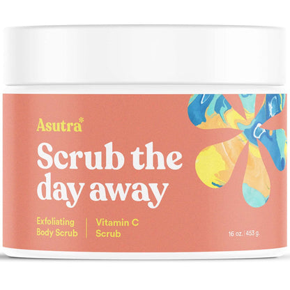 ASUTRA Dead Sea Salt Essential Oil Body Scrub Exfoliator (16 Ounce)