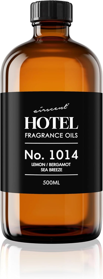 AirScent Hotel Diffuser Oil No. 1014 - Iconic 5-Star Hotel Blend - 120 mL | Lemon Bergamot Sea Breeze - Coastal Blend - Fragrance Oil for Ultrasonic and Waterless Diffusers and Crafting