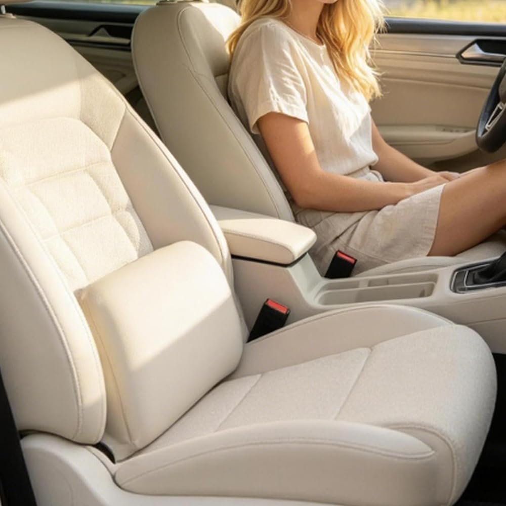 Lower Back Automotive Lumbar Support Pillow for Car Recliner Cushion Black