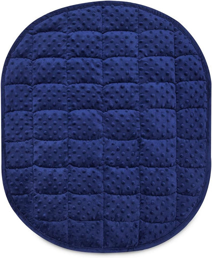 TONGDADA Weighted Lap Blanket 7lbs for Adult,Perfect for Relaxation, Lounging, Napping, Sleeping & Travel,Luxury Minky Weighted Body Blanket,Weighted Throw Blanket-Dark Grey Minky Dot, 29" x 24"