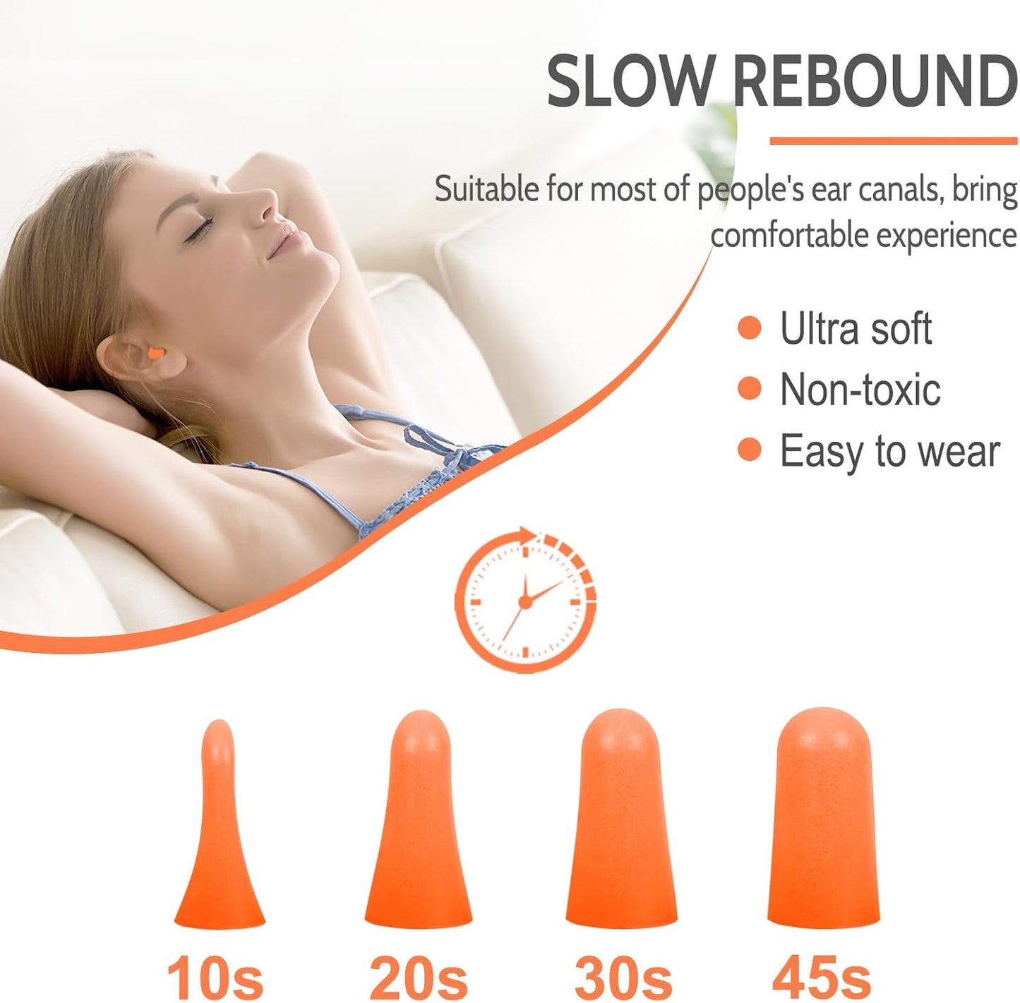 LYSIAN Ultra Soft Foam Earplugs for Sleeping, 38dB SNR Noise Reduction Ear Plugs for Snoring, Shooting, Study, Work and Travel, 60 Pairs, Purple