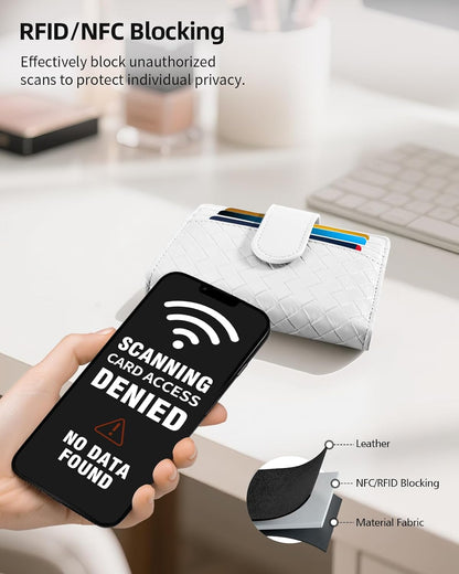 Smart Women Wallet with Find My, Wallet Tracker, RFID Blocking Bifold Credit Card Holder, Left-Behind Alerts, Play Sound, Anti-Loss, Wireless Rechargeable, Works with iPhone, iPad, Mac, Black