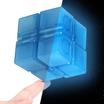 Infinity Cube Fidget Toy Stress Relieving Fidgeting Game for Kids and Adults,Cute Mini Unique Gadget for Anxiety Relief and Kill Time (Macaron Blue)